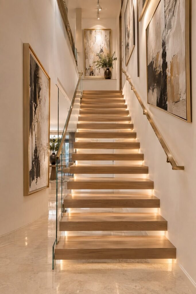 Gallery 18 stairs between two wall ideas