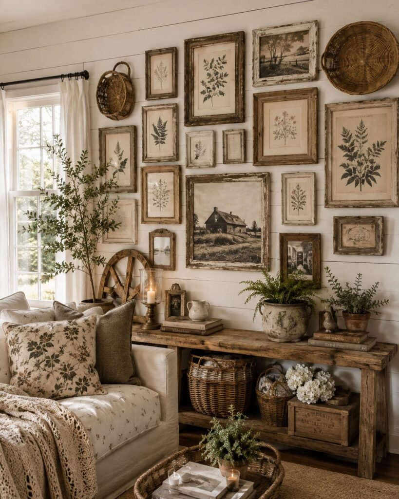 Small wood gallery wall ideas 4 Rustic small wood gallery wall ideas