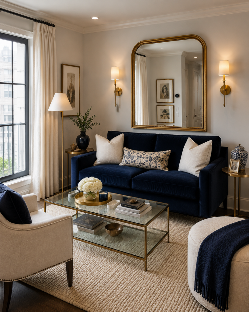 Luxury blue living room ideas for small spaces