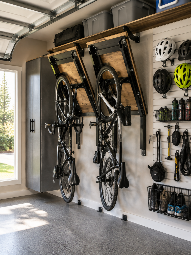 DIY garage organization ideas bike storage