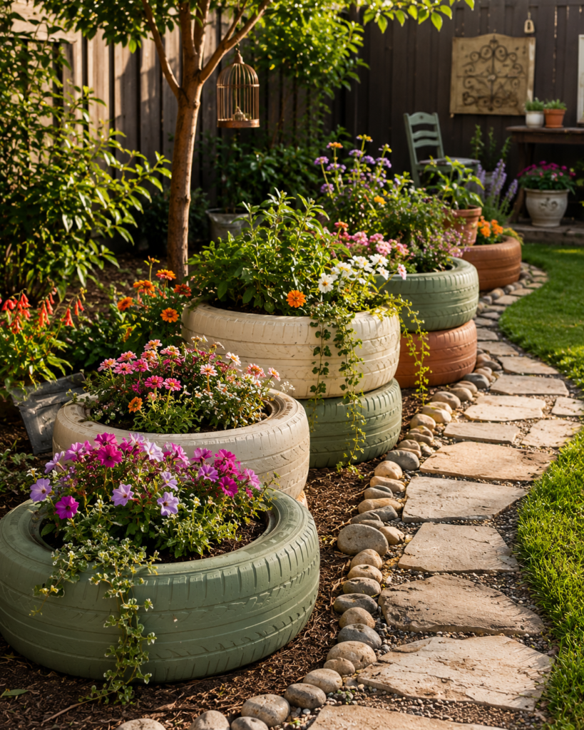 20 unique DIY outdoor project ideas 2026 5 20 unique DIY outdoor project ideas tire garden