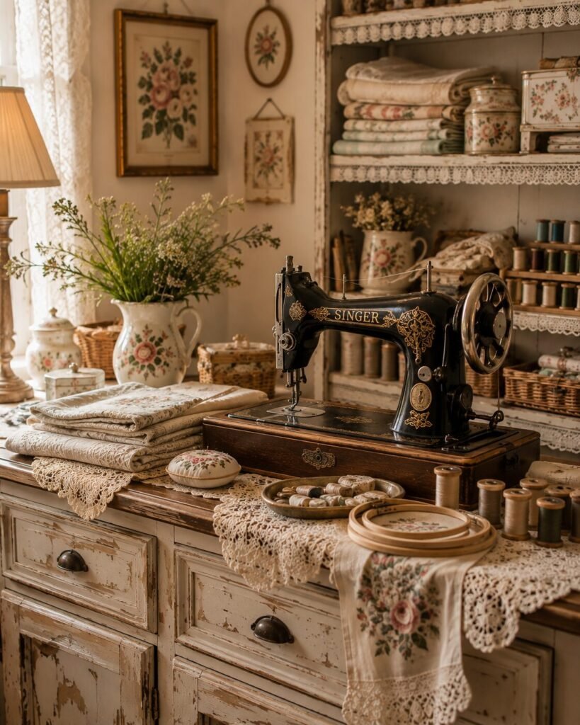 Vintage craft room ideas sewing machine