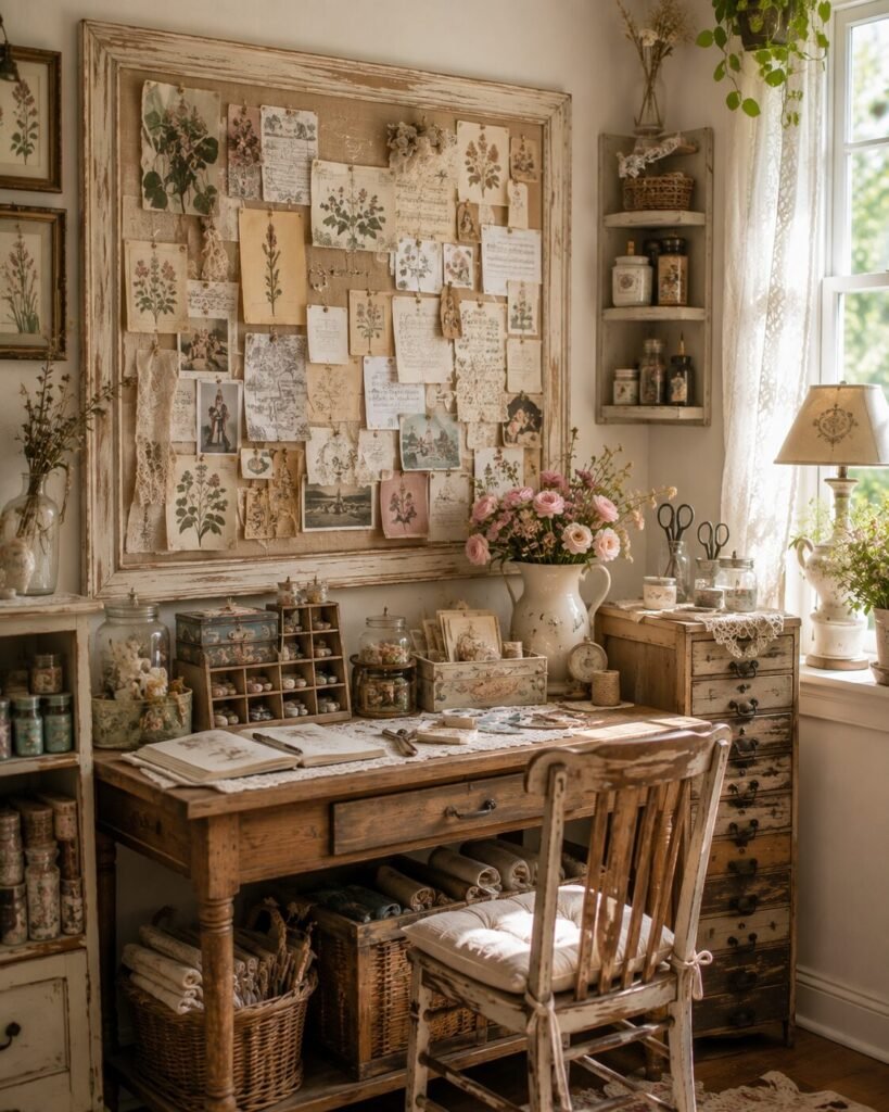 Vintage craft room ideas inspiration board