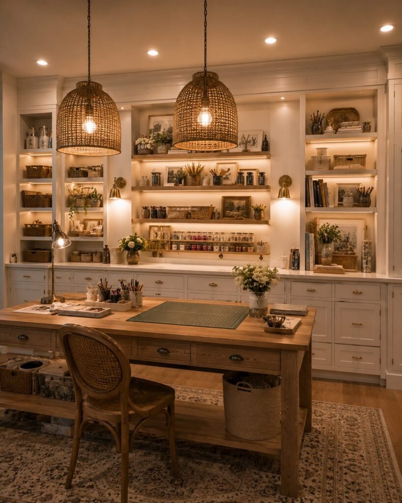 Lighting dream craft room ideas