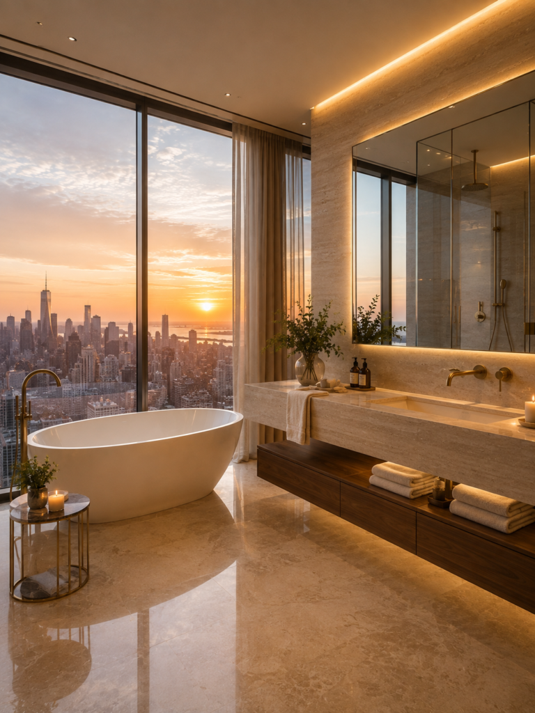 Panoramic view upstairs bathroom ideas
