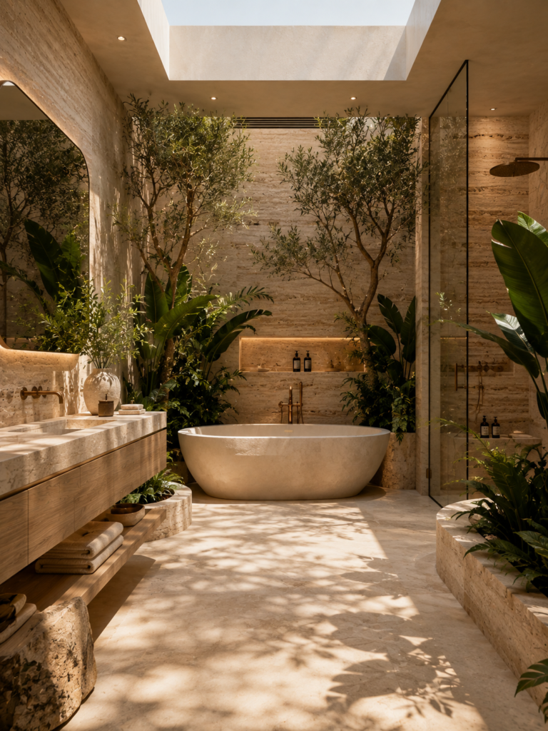 Indoor garden upstairs bathroom ideas