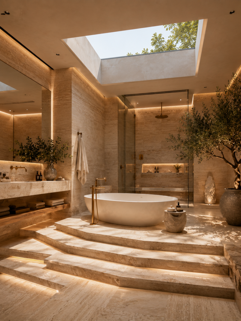 Sunken tub upstairs bathroom ideas