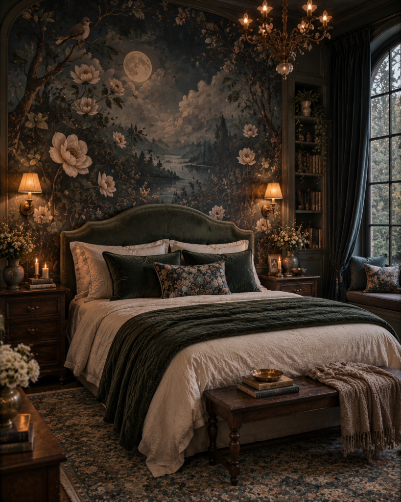 Dark whimsical bedroom decor ideas whimsical mural
