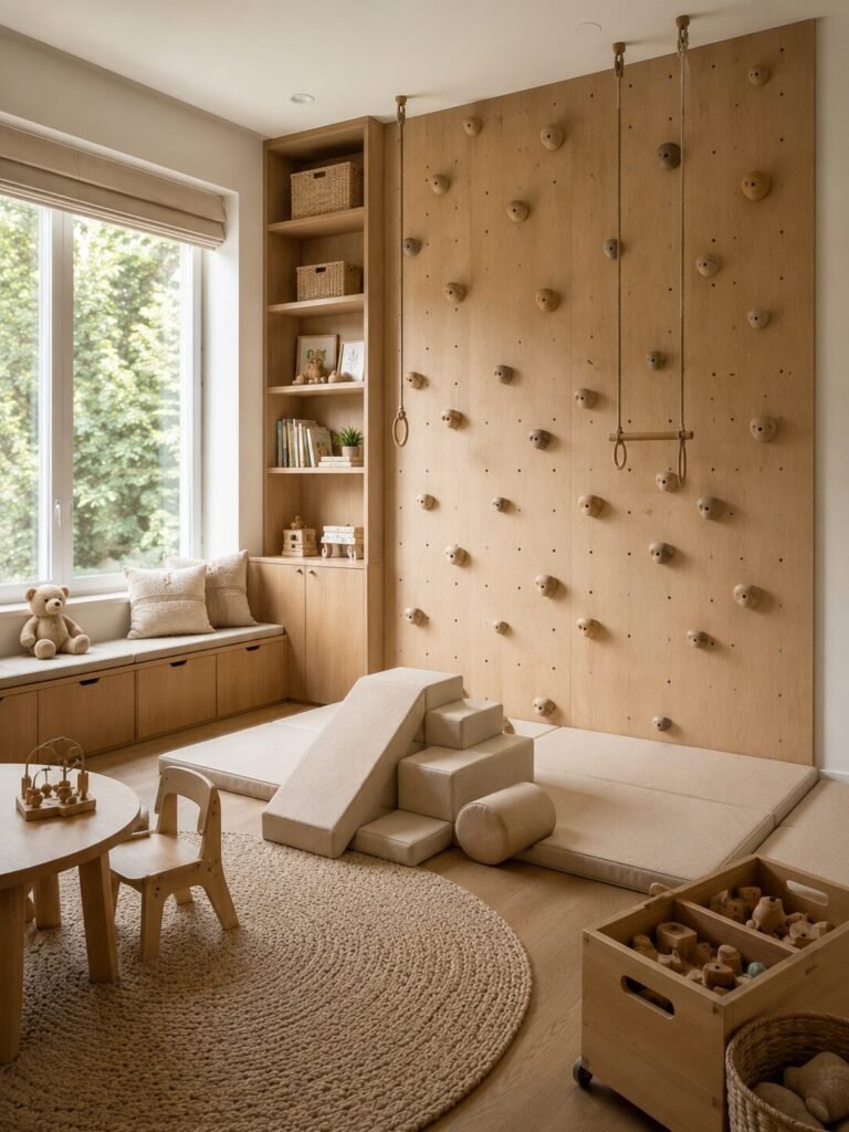 Small playroom design 5 Active small playroom design wall