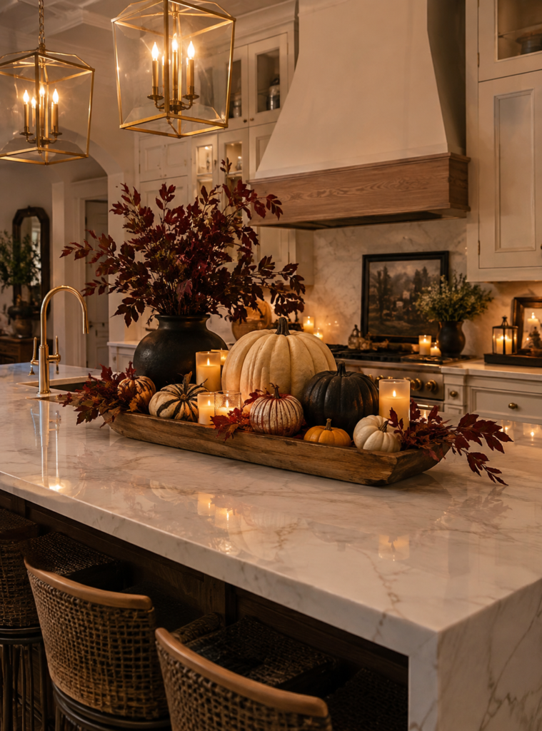 Halloween kitchen decor ideas for island centerpieces