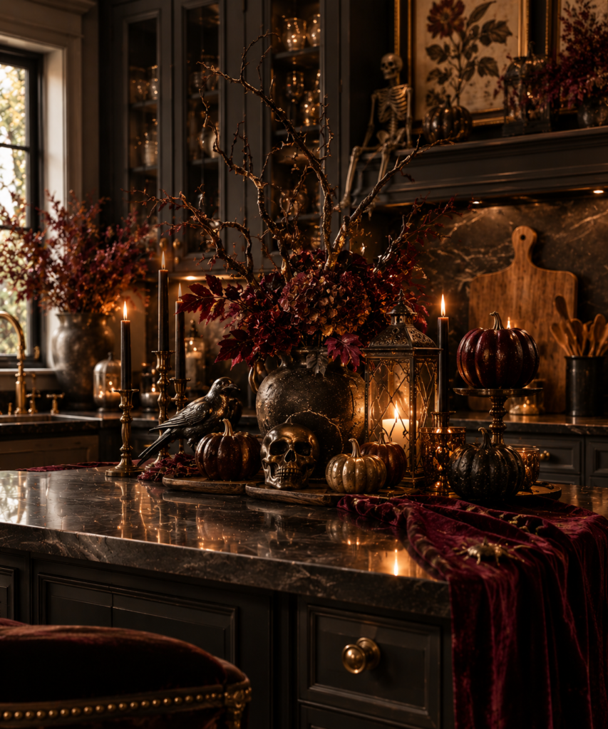 Halloween kitchen decor ideas for gothic kitchens