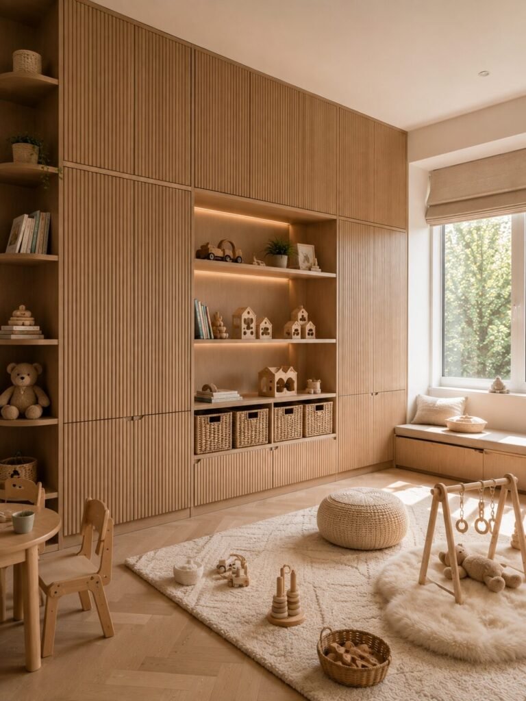 Small playroom design 7 Hidden storage small playroom design