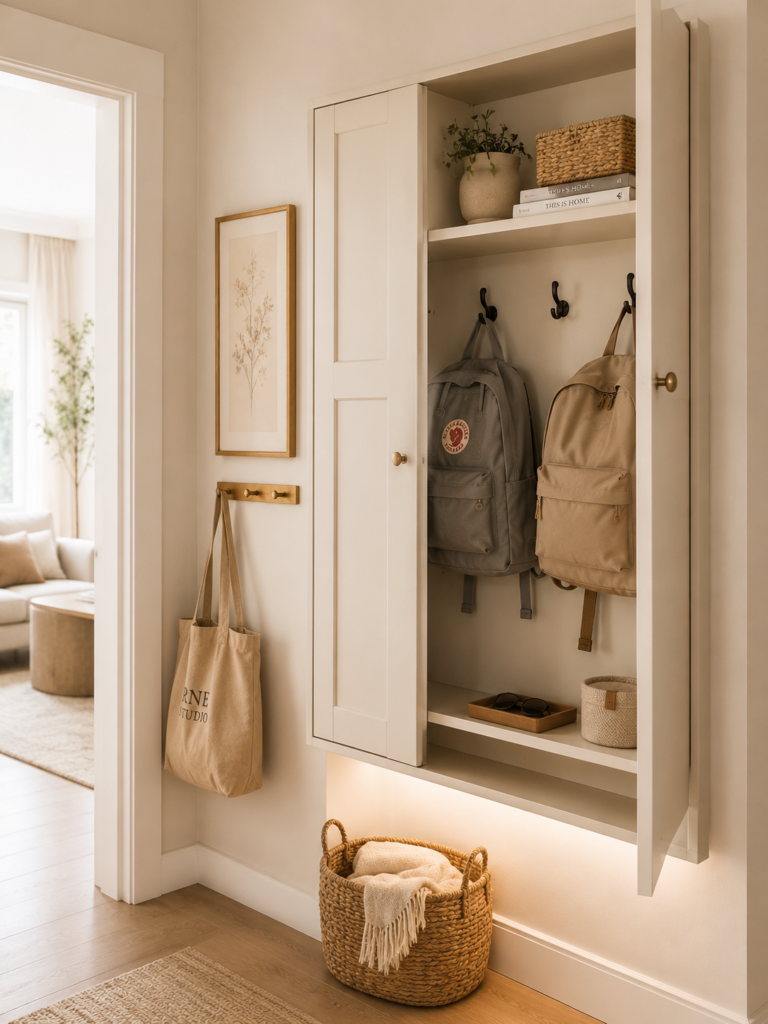 Backpack storage ideas 10 Backpack storage ideas for wall cabinets