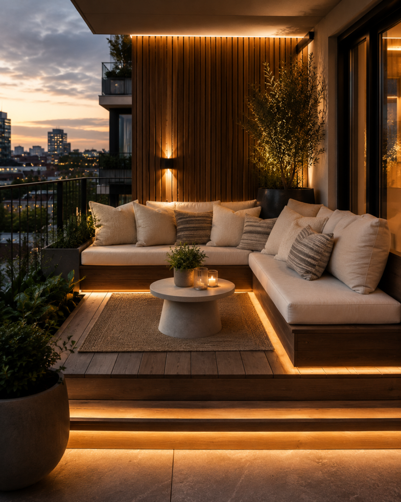 16 apartment patio ideas raised seating