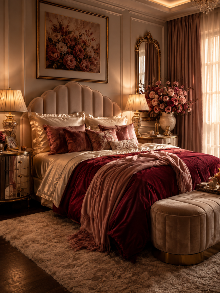 Blush red 14 unique and stylish red bedding ideas