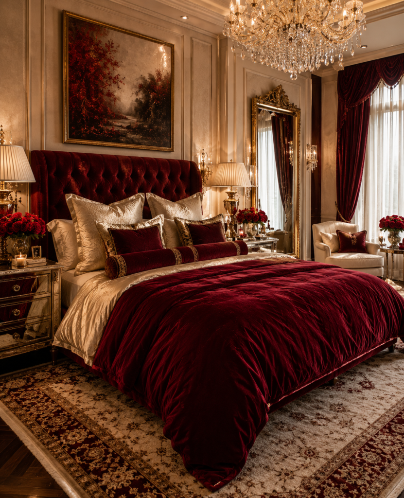 Gold red 14 unique and stylish red bedding ideas