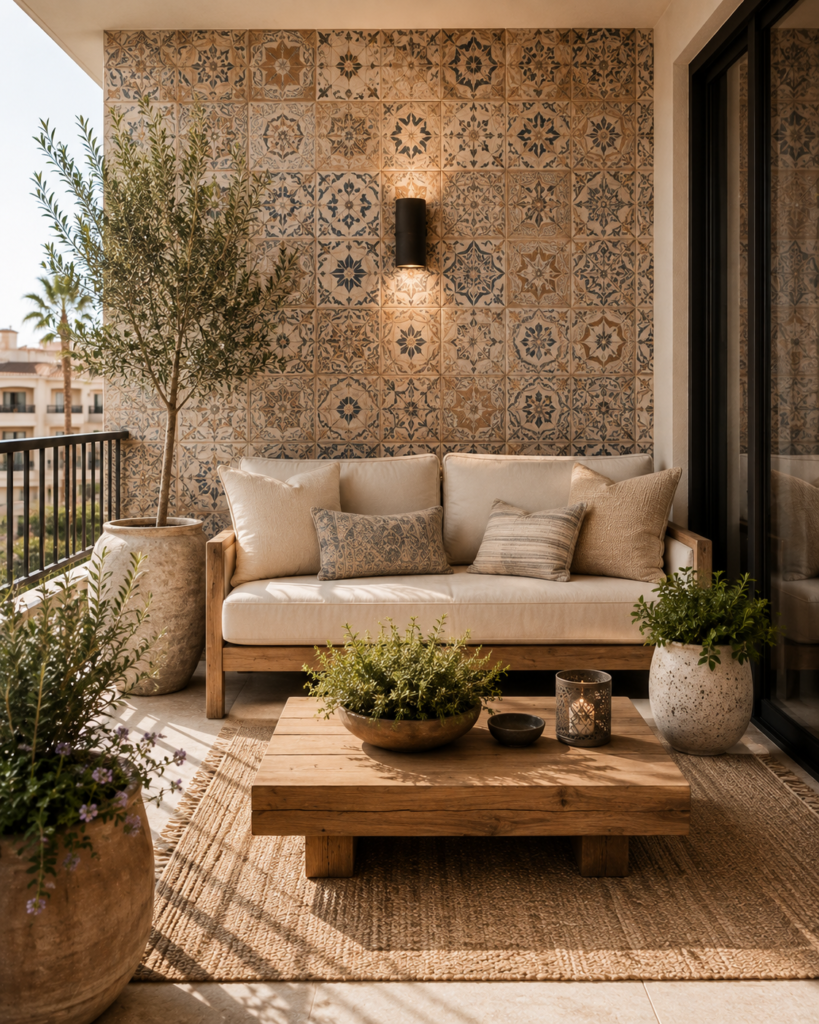 16 apartment patio ideas tile wall