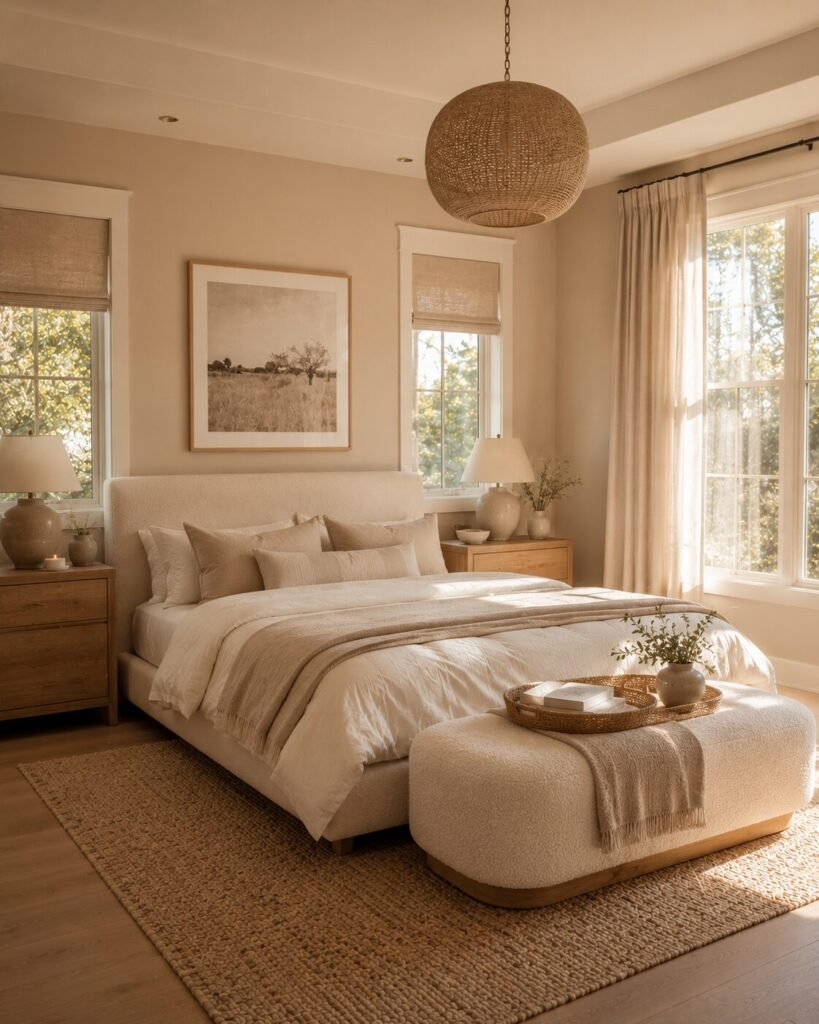 Cozy neutral bedroom ideas 3 Cozy neutral bedroom ideas with beige walls