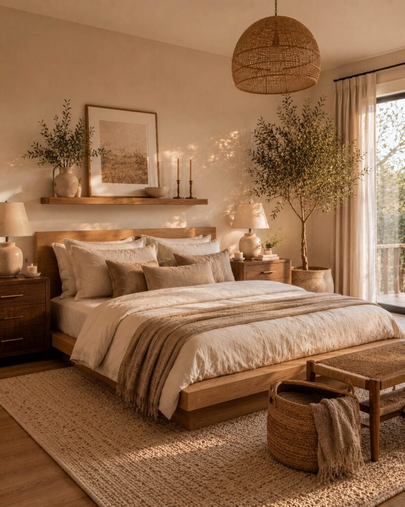 Cozy neutral bedroom ideas 4 Cozy neutral bedroom ideas with wood furniture