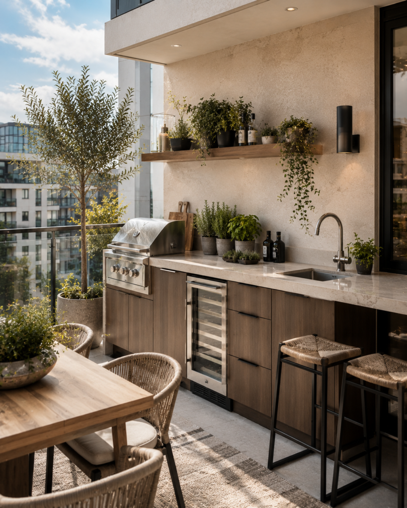 16 apartment patio ideas outdoor kitchenette