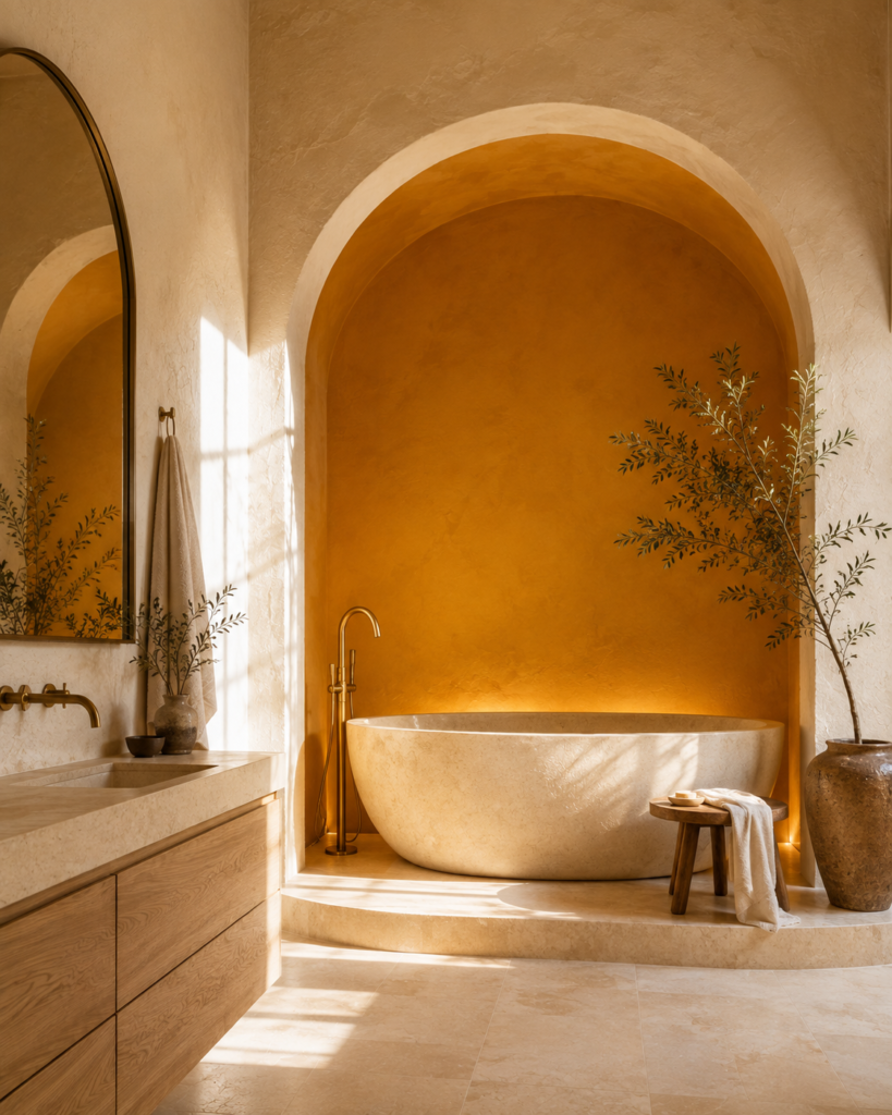 17 yellow bathroom ideas dramatic arch
