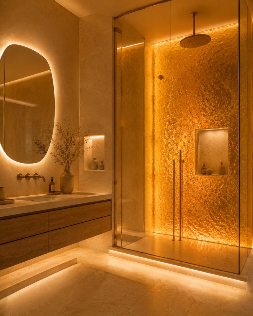 17 yellow bathroom ideas glass shower