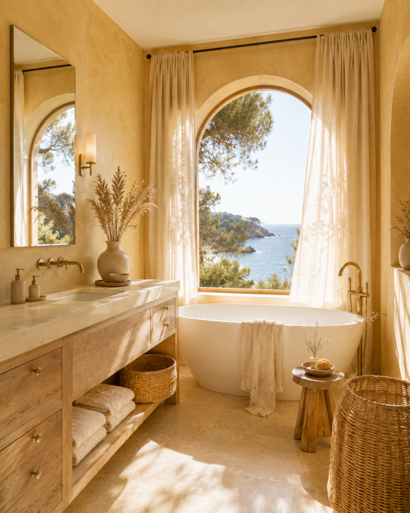 17 yellow bathroom ideas coastal style