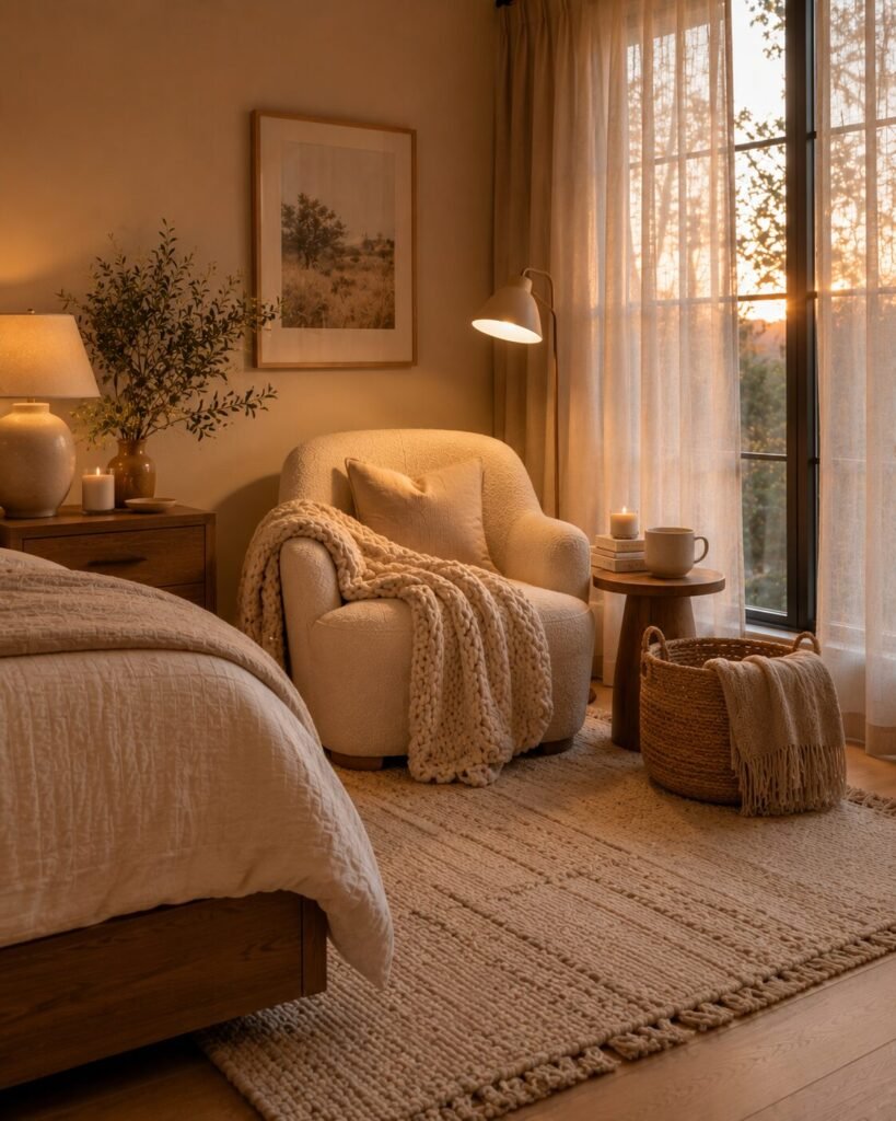 Cozy neutral bedroom ideas 7 Cozy neutral bedroom ideas reading corner