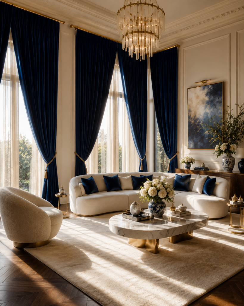 16 blue living room ideas blue curtains