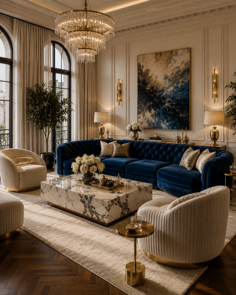 16 blue living room ideas velvet sofa