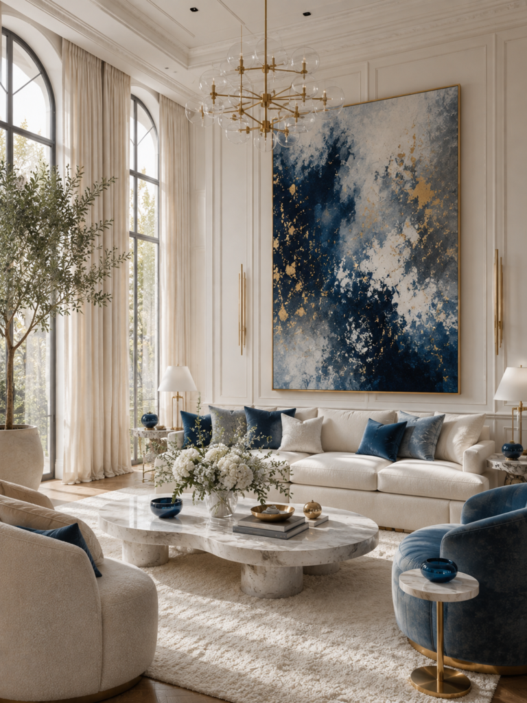 16 blue living room ideas artwork