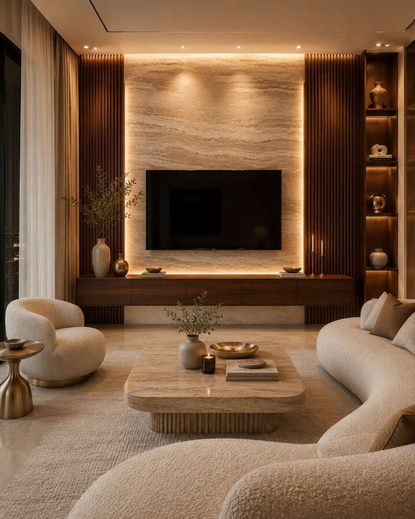 15 TV wall ideas living room wood
