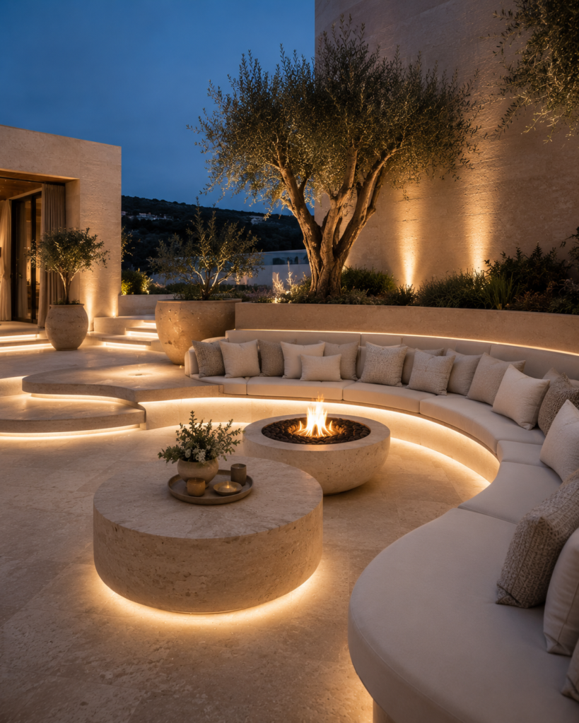 18 terrace design ideas curved seating