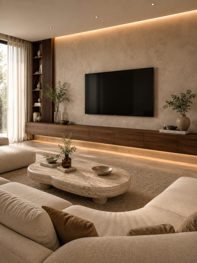 15 TV wall ideas living room floating