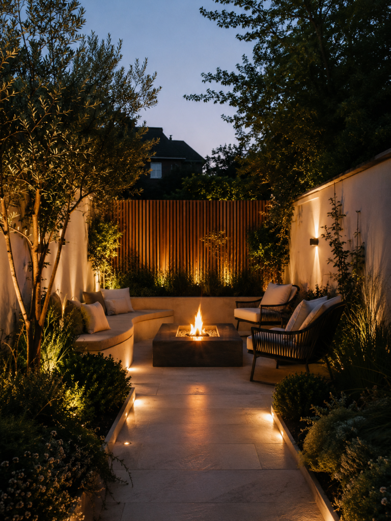 16 narrow luxury garden ideas 14 16 narrow luxury garden ideas Fire Pit Retreat