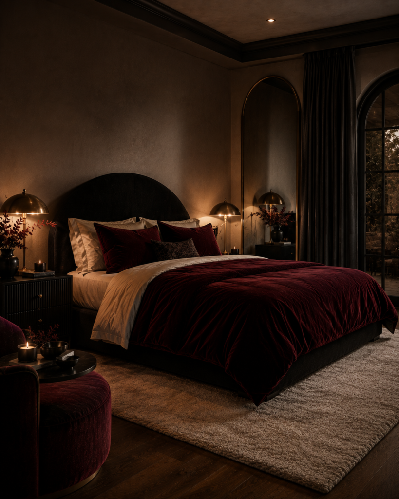 Red and black bedroom ideas romantic retreat