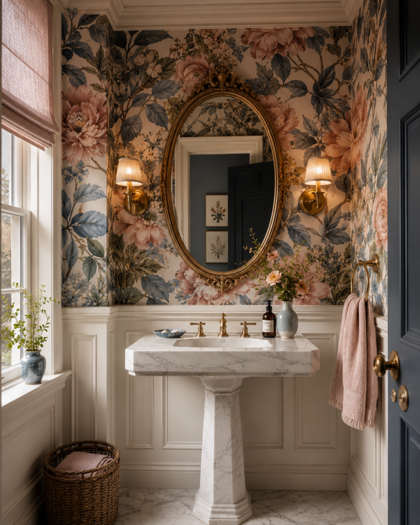 Pink and Blue Bathroom Ideas 5 Pink and blue bathroom ideas with wallpaper