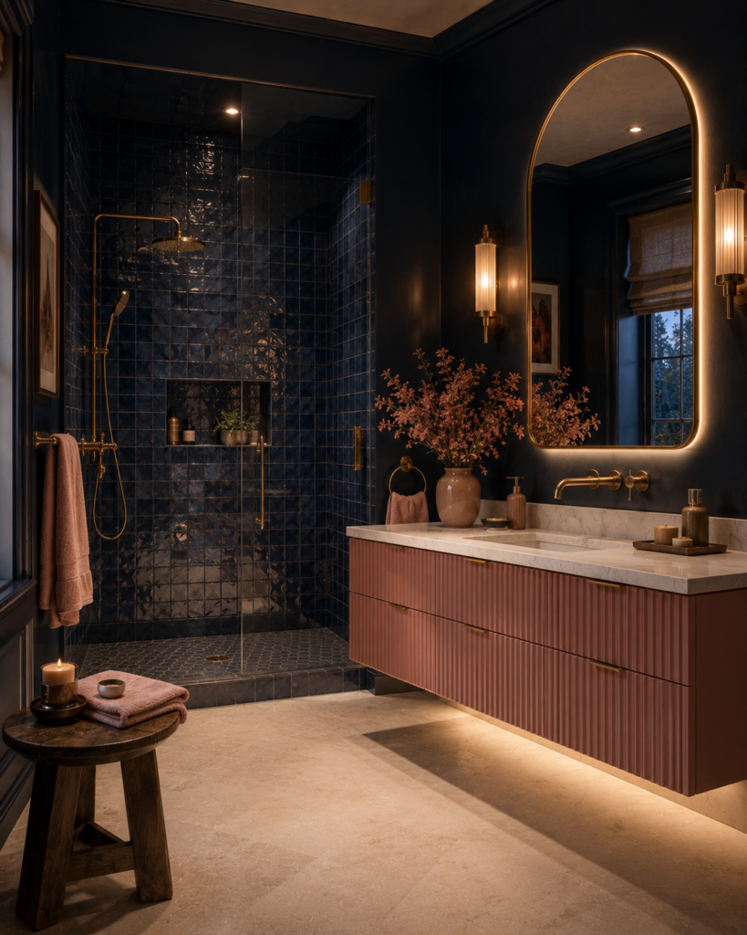 Pink and Blue Bathroom Ideas 11 Pink and blue bathroom ideas with navy