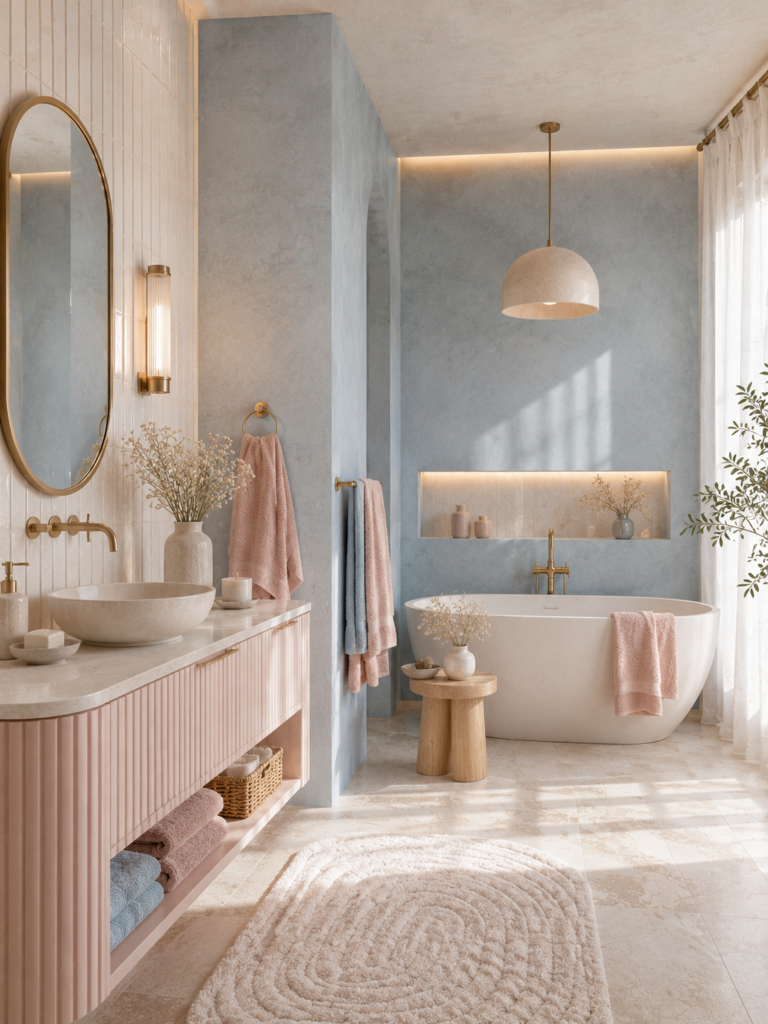 Pink and Blue Bathroom Ideas 16 Pink and blue bathroom ideas pastel palette