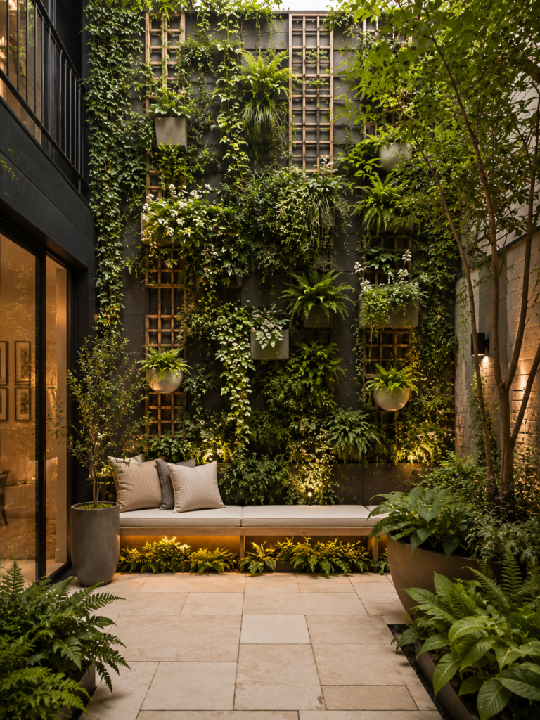 20 courtyard garden ideas 6 8Vertical 20 courtyard garden ideas wall