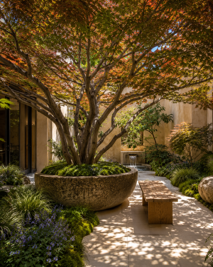 20 courtyard garden ideas 19 Statement 20 courtyard garden ideas tree