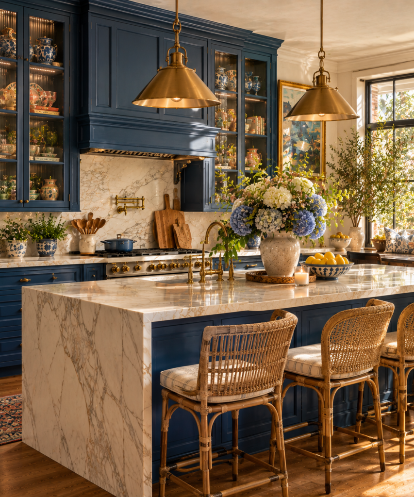 Colorful kitchen design ideas 11 Cobalt blue colorful kitchen design ideas
