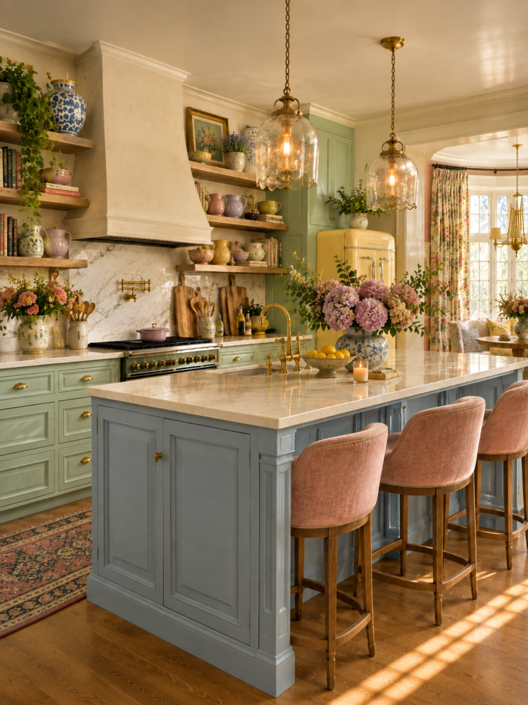 Colorful kitchen design ideas 16 Pastel colorful kitchen design ideas
