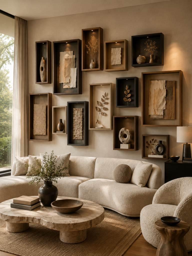 12 fun gallery wall ideas with shadow boxes