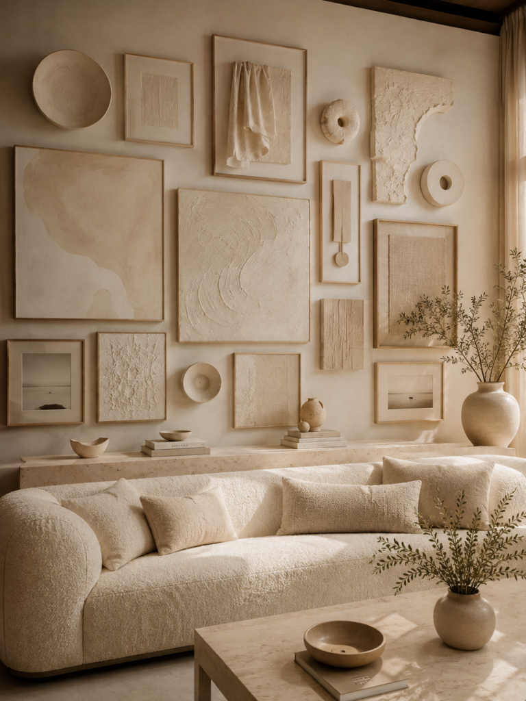 12 fun gallery wall ideas in one colour