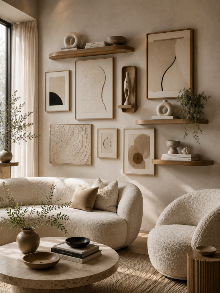 12 fun gallery wall ideas with curved shelves