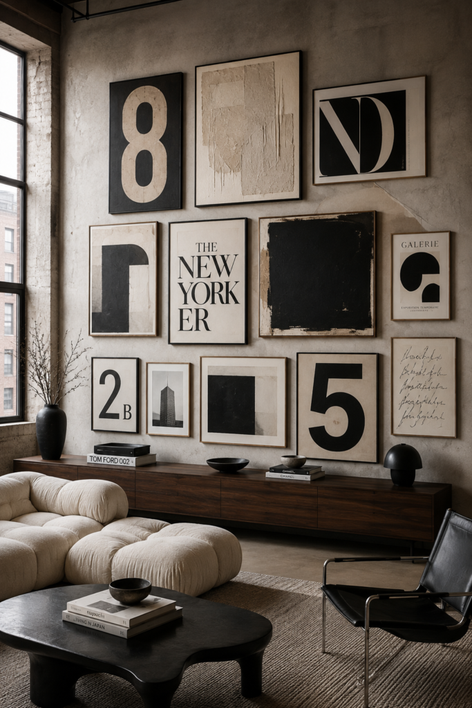 12 fun gallery wall ideas with typography