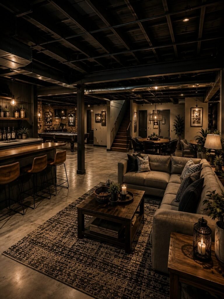 unfinished basement ideas on a budget ceiling