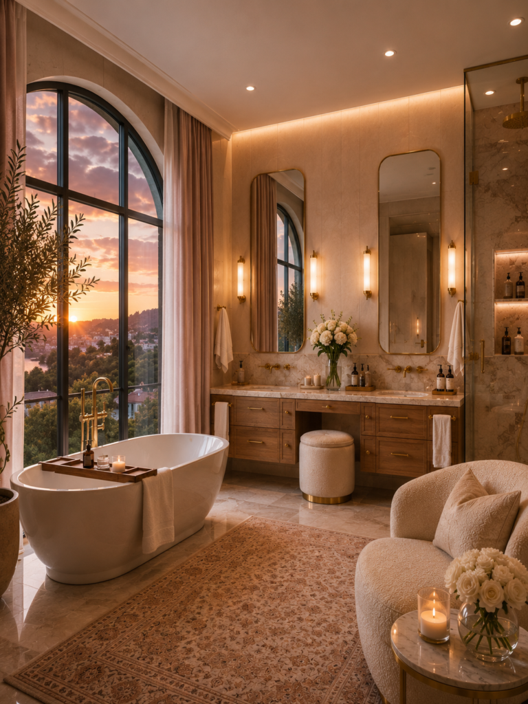 Romantic bathroom decor ideas 11 Romantic bathroom decor ideas boutique hotel