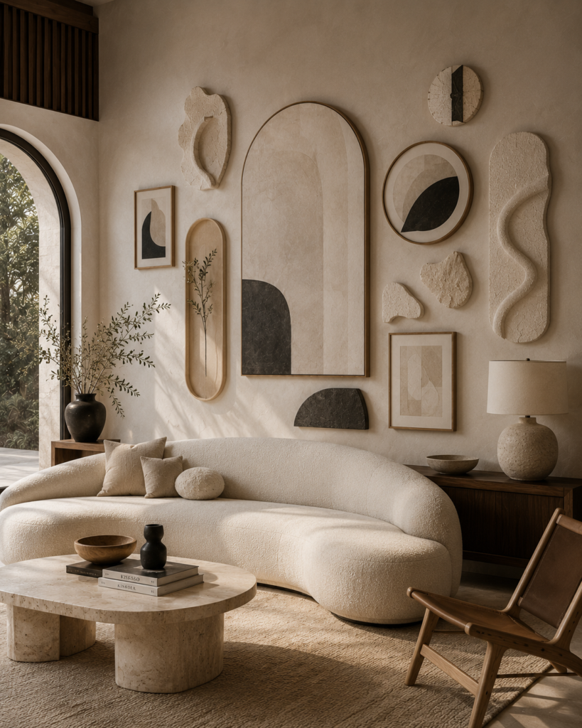 12 fun gallery wall ideas with curved art